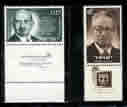 The previous Presidential stamps issued by Israell. Left: First President CH.Weizman. Right: Second President Izhak Ben-Zvi