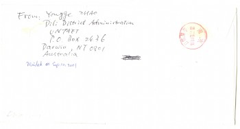 From Yongge Zhao Dili District Administration UNTAET P.O.BOX 2436 Darwin, NT0801 Australia